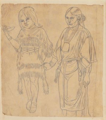 Study of Indian Girl and Woman by Friedrich Petri - Auction record, sale price, and art valuation. Compare with similar artists and explore comparable artworks.