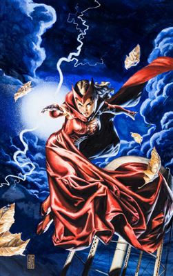 J. G. Jones Avengers V3 #70 Cover Painting Scarlet Witch Original Art Cover (Marvel, 2003)