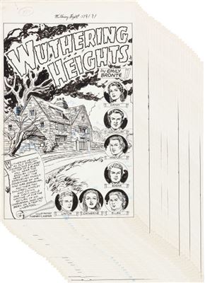 Henry C. Kiefer Classics Illustrated #59 ""Wuthering Heights"" Complete 44 Page Story Original Art (Gilberton, 1949)
