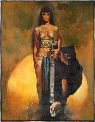 Manuel Sanjulian Vampirella #13 ""The Silver Thief and the Pharaoh's Daughter"" Cover Painting Original Art (Warren, 1971)