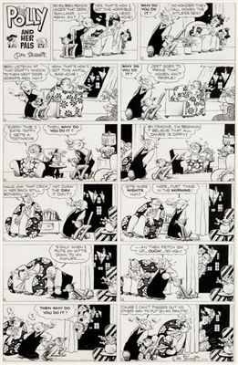 Cliff Sterrett Polly and Her Pals Sunday Comic Strip Original Art dated 9-12-43 (King Features Syndicate, 1943)