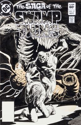 Tom Yeates and Stephen Bissette Saga of the Swamp Thing #17 Cover Original Art (DC, 1983)