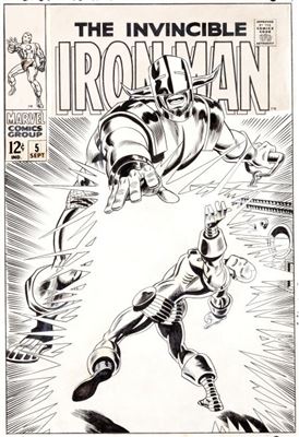 George Tuska and Frank Giacoia Iron Man #5 Cover Original Art by George Tuska - Auction record, sale price, and art valuation. Compare with similar artists and explore comparable artworks.