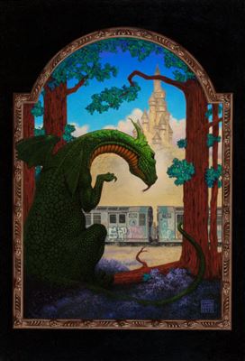 Sample artwork by Carl Lundgren (Born 1947), known for rock posters and fantasy art painting and illustration - View similar artists and auction records