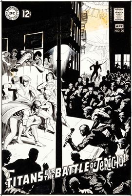 Nick Cardy Teen Titans #20 Cover Titans Fit The Battle of Jericho Original Art