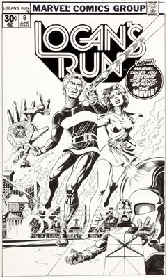Paul Gulacy Logan's Run #6 Cover Original Art