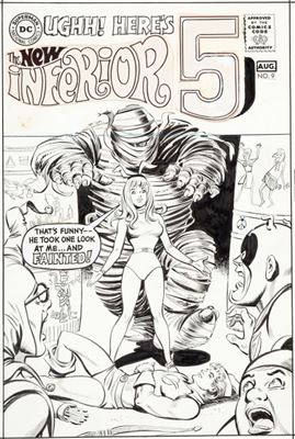 Win Mortimer and Tex Blaisdell Inferior Five #9 Cover Original Art