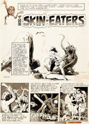 Ralph Reese Web of Horror #1 The Skin-Eaters Complete 4 Page Story Original Art