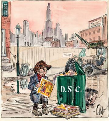 Percy Crosby Life Magazine Painting Original Art