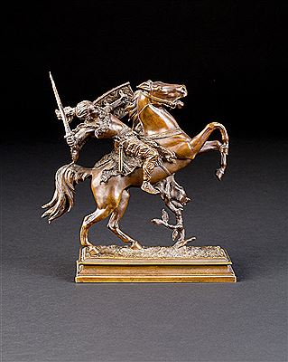 Gallier auf dem Pferd by Heinrich Kiesewalter - Auction record, sale price, and art valuation. Compare with similar artists and explore comparable artworks.