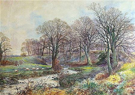 Brook running through a wood by Arthur Willett - Auction record, sale price, and art valuation. Compare with similar artists and explore comparable artworks.