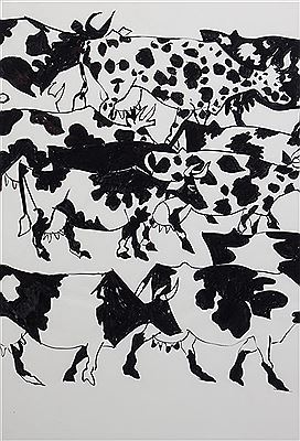 Herds of Cows by Schomer Frank Lichtner - Auction record, sale price, and art valuation. Compare with similar artists and explore comparable artworks.