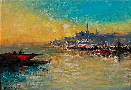Bosphore à Istanbul by Charles Pelletier - Auction record, sale price, and art valuation. Compare with similar artists and explore comparable artworks.