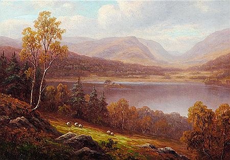 Windermere and Langdale Pikes, and Grasmere, a pair