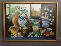 Composition aux vases fleuris by Nicolas Cloes - Auction record, sale price, and art valuation. Compare with similar artists and explore comparable artworks.