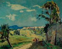 View of Herxheim on the mountain