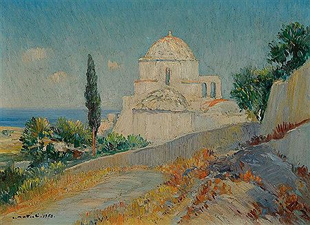 Blick auf einen griechischen Tempel