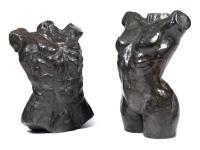 Sample artwork by Hubert Yencesse (1900 - 1987), known for realist style human figure sculpture, bronze, wood, charcoal drawing - View similar artists and auction records
