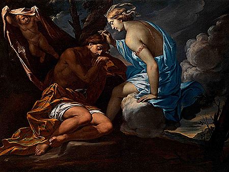 Sample artwork by Giuseppe Diamantini (1621 - 1705), known for allegories and ancient depictions of gods, as well as etchings of mythological scenes. - View similar artists and auction records