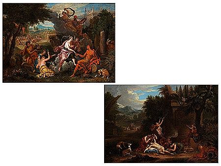 VENUS BETRAUERT DEN TOD DES SCHÖNEN ADONIS AND DER HIRTE PARIS ÜBERREICHT DER APHRODITE DEN GOLDENEN APFEL (2)