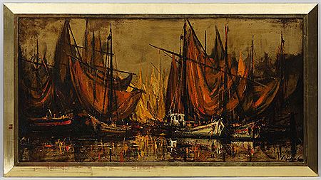 Sample artwork by Sergio Cecchi (1921 - 1987), known for cityscape and landscape paintings, buildings - View similar artists and auction records