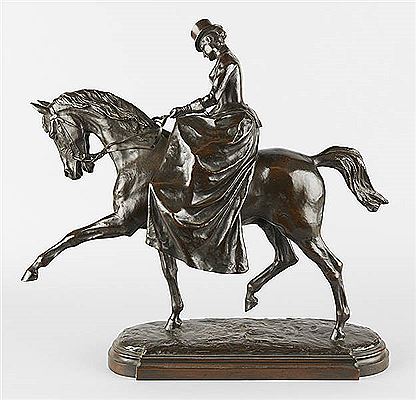 Cavalière en amazone.
