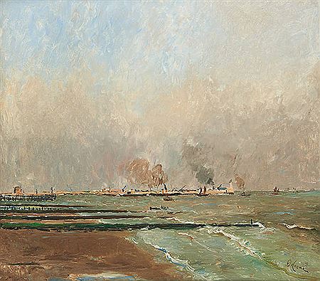 Les brise-lames devant Zeebrugge