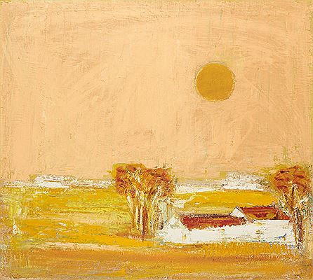 Le soleil rougeoyant