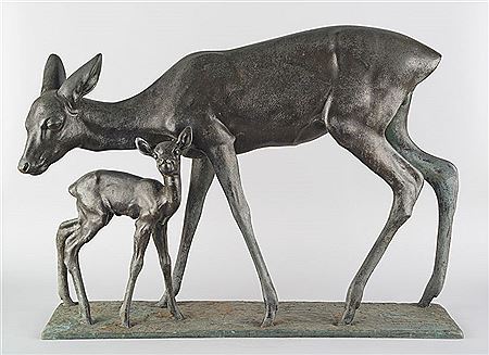 Biche et faon