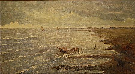 Barque et voiliers le long des côtes