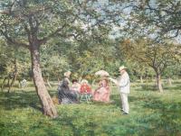 Sample artwork by Isidore Verheyden (1848 - 1905), known for landscape, figure in landscape paintings - View similar artists and auction records