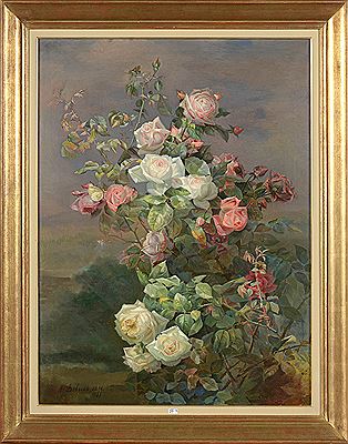"Gerbe de roses" by Alexandre Debrus - Auction record, sale price, and art valuation. Compare with similar artists and explore comparable artworks.
