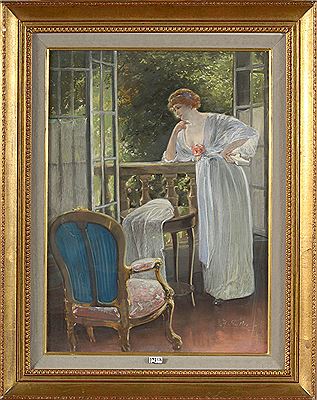 Elégante au balcon