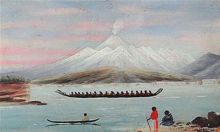 War Canoe on Taupo Moana by John Philamon Backhouse - Auction record, sale price, and art valuation. Compare with similar artists and explore comparable artworks.