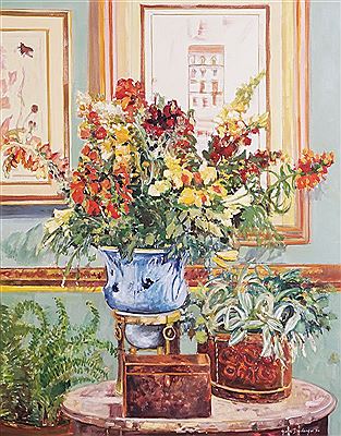 L'amour des beaux objets accompagnés de fleurs fraîches