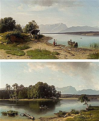 Pendants: Two river landscapes(2)