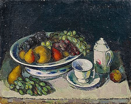 Fruit still life with pot and cup, c. 1930-35