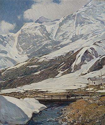 Sample artwork by Ottorino Campagnari (1910 - 1981), known for landscape paintings - View similar artists and auction records