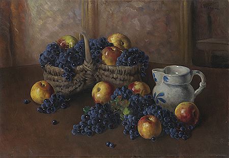 "Brocca e cesta di frutta con uva e mele" by Alfio Paolo Graziani - Auction record, sale price, and art valuation. Compare with similar artists and explore comparable artworks.