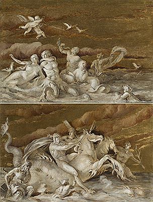 "Scene mitologiche" (pair)