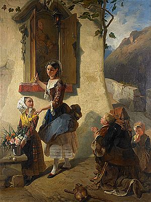 "La festa ad un' immagine di Maria Vergine in campo aperto nella Brianza" 1850