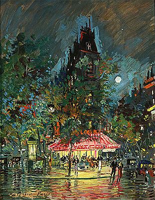 Paris Nocturnal Caf Scene