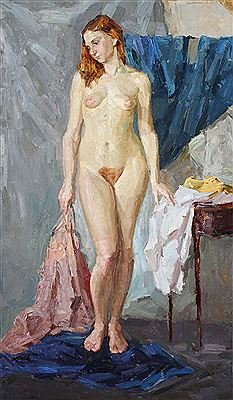 A Seated Female Nude and a Standing Female Nude - a pair