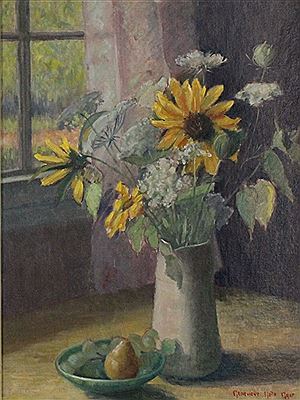 Sunflowers & Lace-Weed