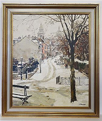 Paris, Winter scene near Montmartre