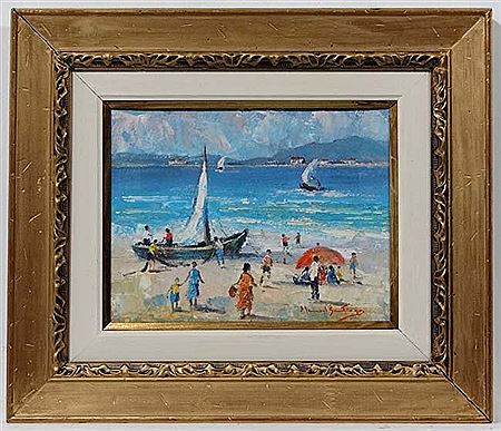 Sample artwork by Manoel Santiago (1897 - 1987), known for painting, landscape, seascape - View similar artists and auction records