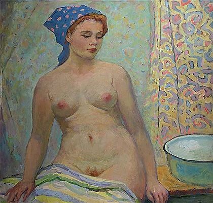 "In the bathroom"