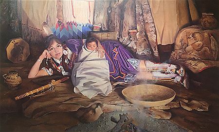 Interior of a Paiute Tipi