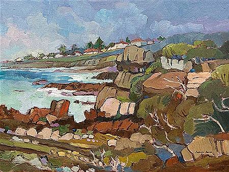 Coastal Landscape by Kobus Louw - Auction record, sale price, and art valuation. Compare with similar artists and explore comparable artworks.