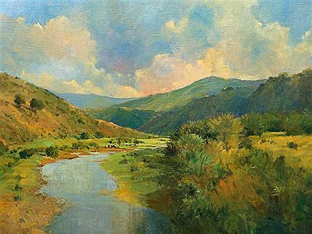 River Landscape with Cattle